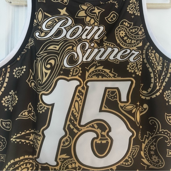 Classics x Dreamville Born Sinner Paisley Basketball Jersey XL NWT - Picture 9 of 10